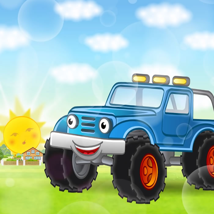 Трактор и Джип — Синий трактор